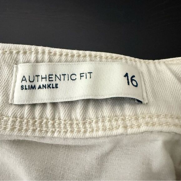 J Jill Denim Authentic Fit Slim Ankle Pants Womens Plus Sz 16 Beige Stretch - Picture 10 of 15